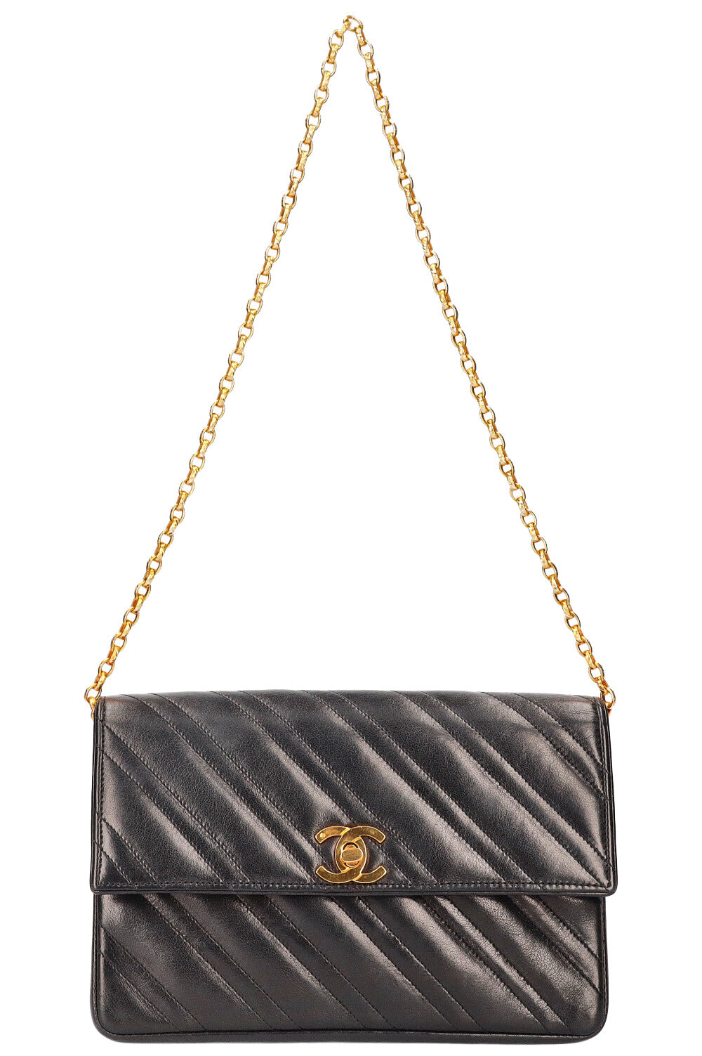 CHANEL Vintage Single Flap Bag Black