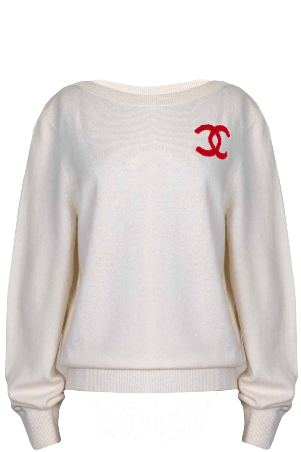 CHANEL  cashmere  ニット シャネル セーター CHANEL ホワイト ピンク ブラック ココマーク