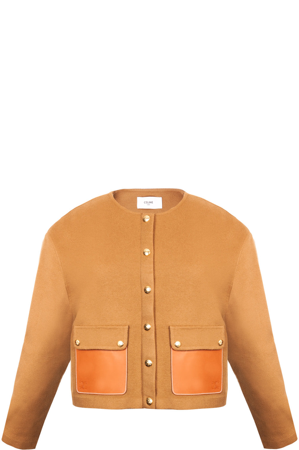 美品 80s CELINE Cashmere Cardigan Triomphe CELINE Triomphe Jacket Cashmere Beige – REAWAKE