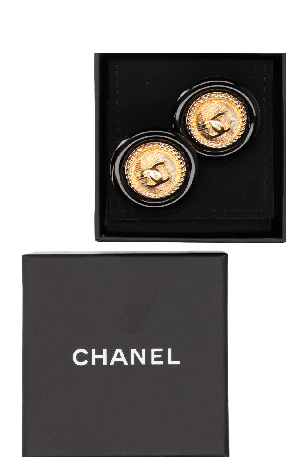 CHANEL Round CC Earrings
