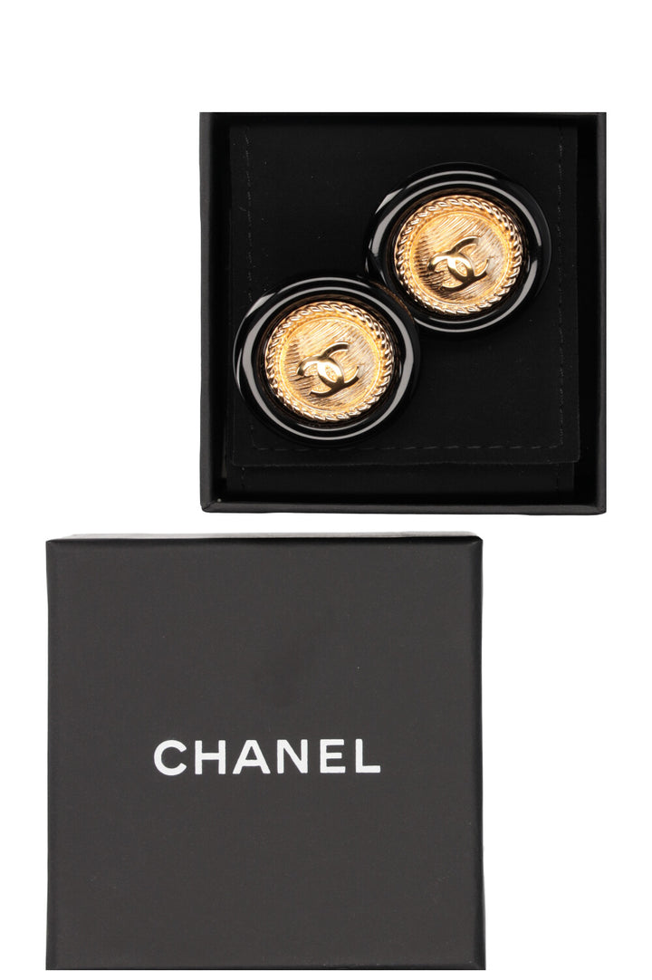 CHANEL Round CC Earrings