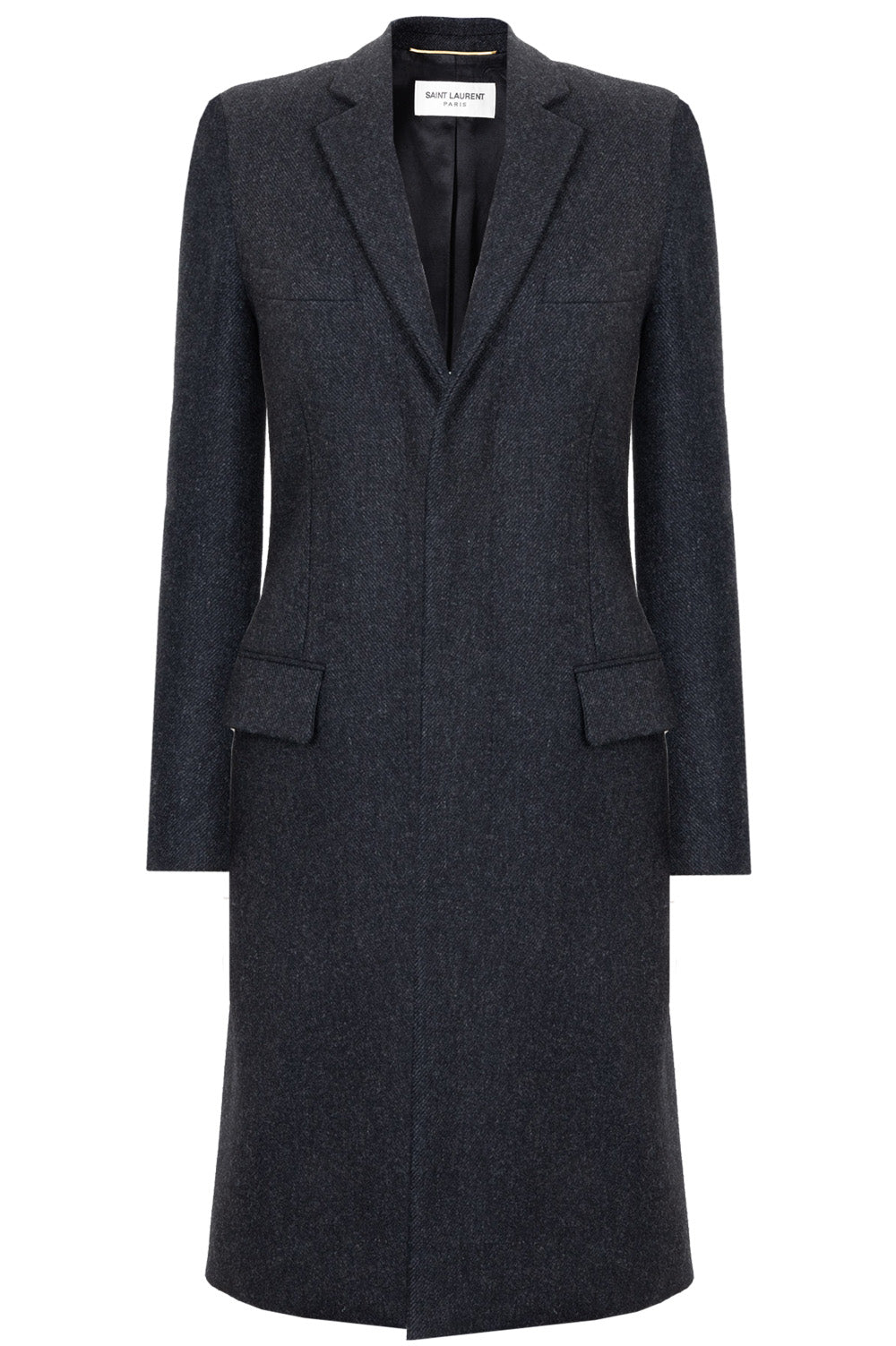 SAINT LAURENT Coat Wool Dark Grey – REAWAKE