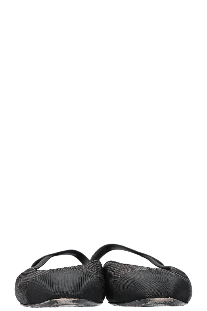 CHANEL Slingback Flats Black