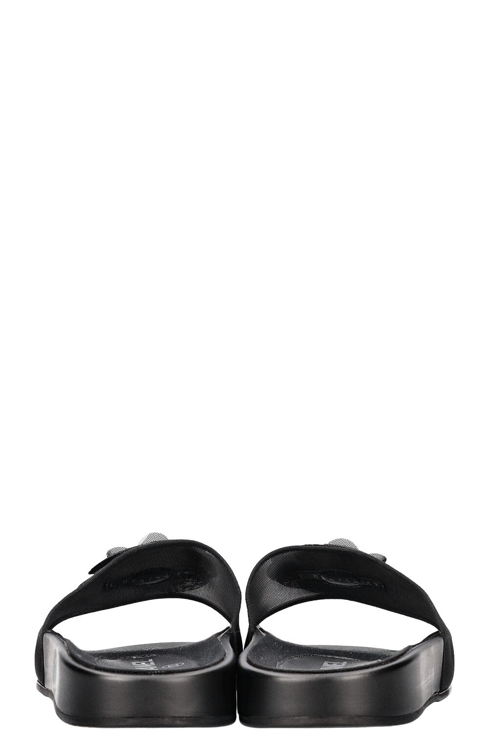 CHANEL Camelia Slides Black