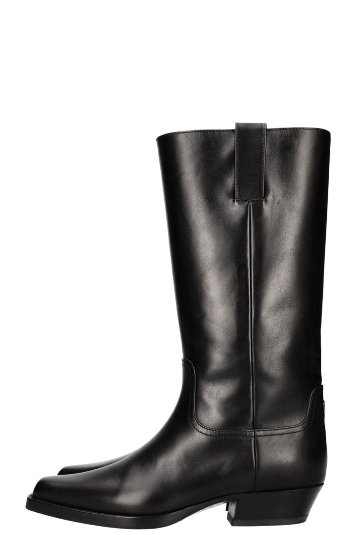 CHANEL Cowboy Boots Black