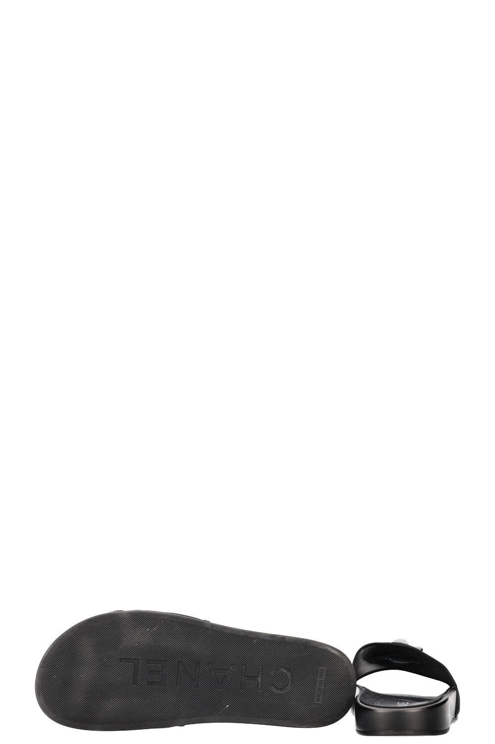 CHANEL Camelia Slides Black