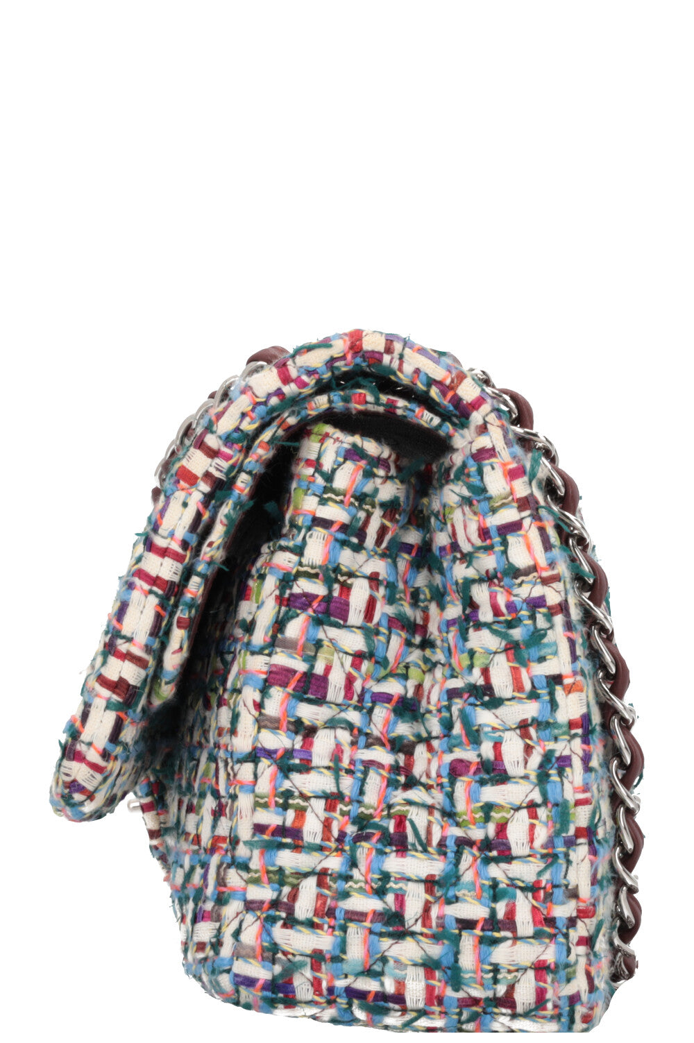 CHANEL Double Flap Bag Fantasy Tweed Large