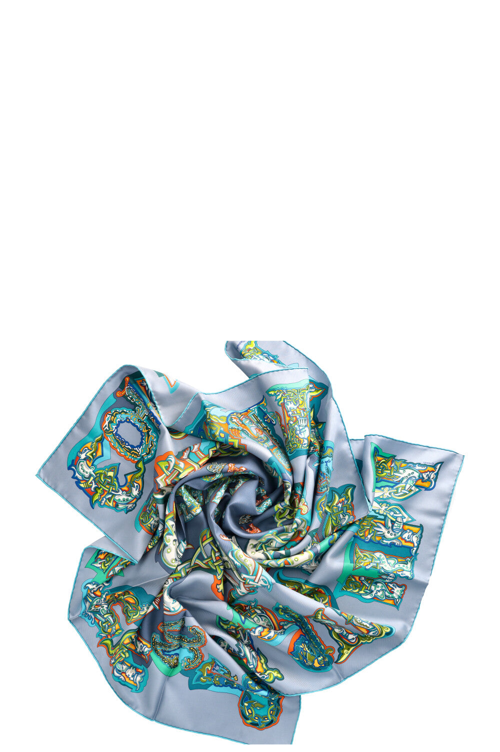 HERMES Calle 90 silk Zabavushka Russian doll all-over pattern scarf Multicolor Pink Orange main image 0