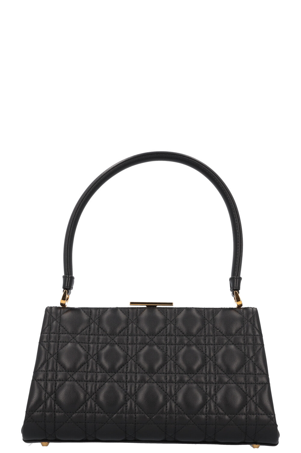 CHRISTIAN DIOR Caro Cannage Frame Bag Black Leather – REAWAKE