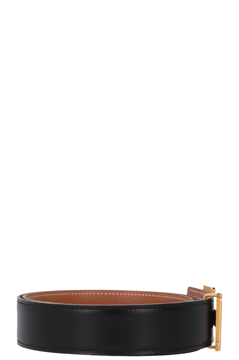 HERMÈS Constance Belt 32 Reversible Gold Noir