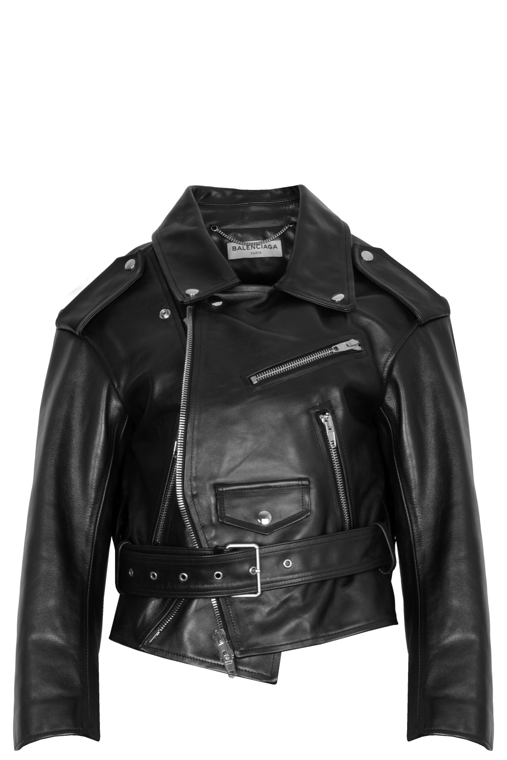 BALENCIAGA Biker Leather Jacket Black – REAWAKE