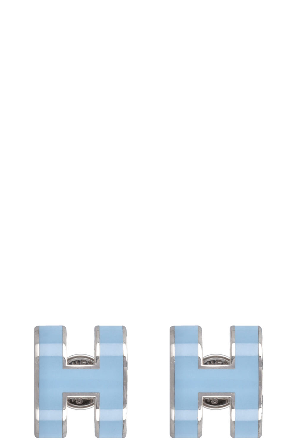 HERMÈS Mini Pop H Earrings Blue – REAWAKE