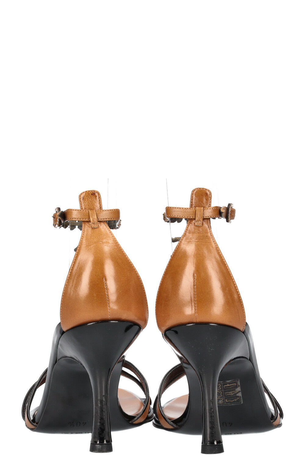 CHANEL Sandals with CC Drop Brown