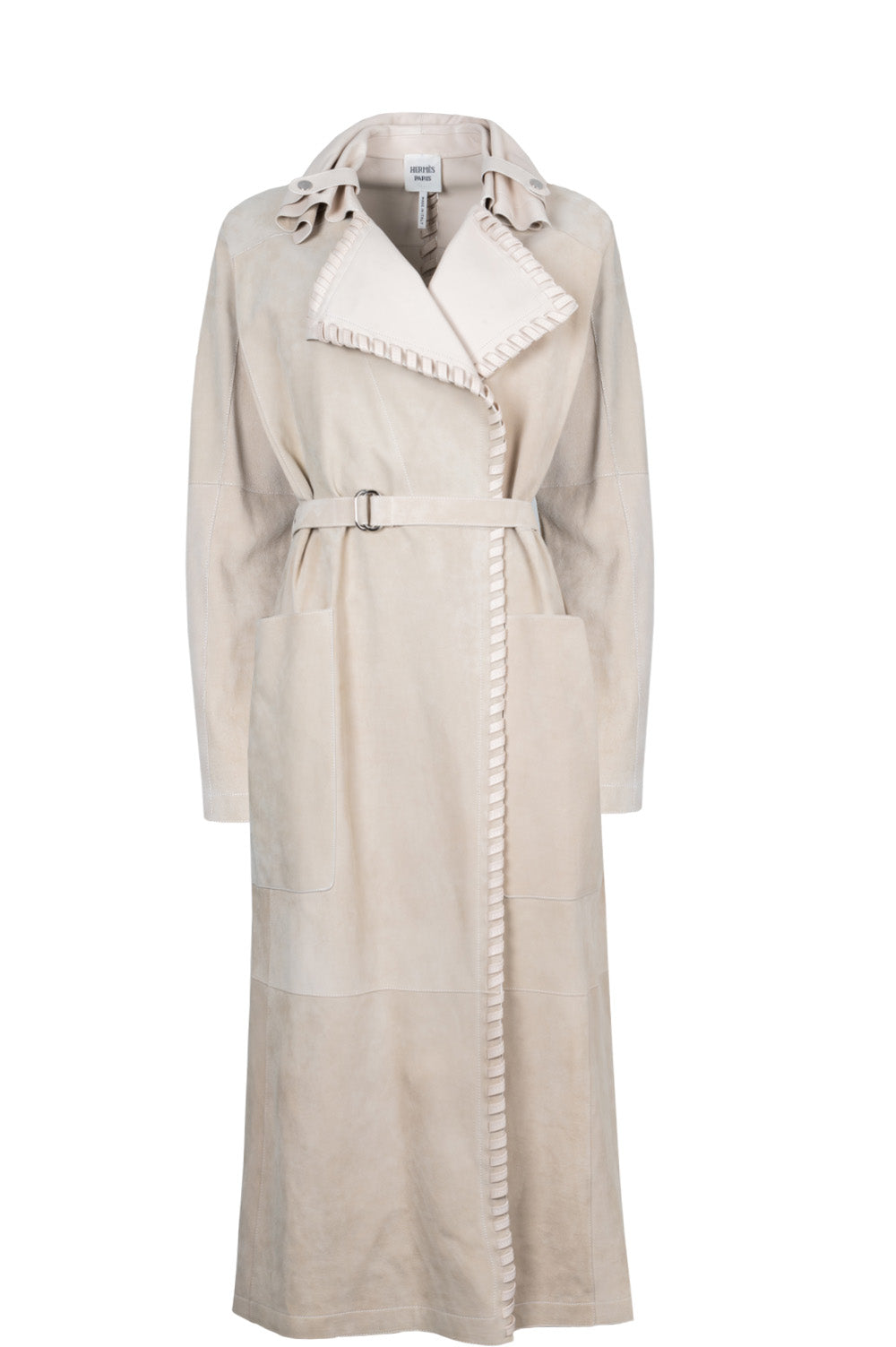 HERMÈS Coat Suede Leather Beige – REAWAKE
