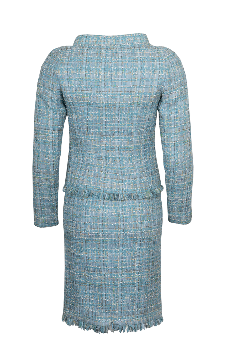 CHANEL Two Piece Fantasy Tweed Light Blue Cruise 2010