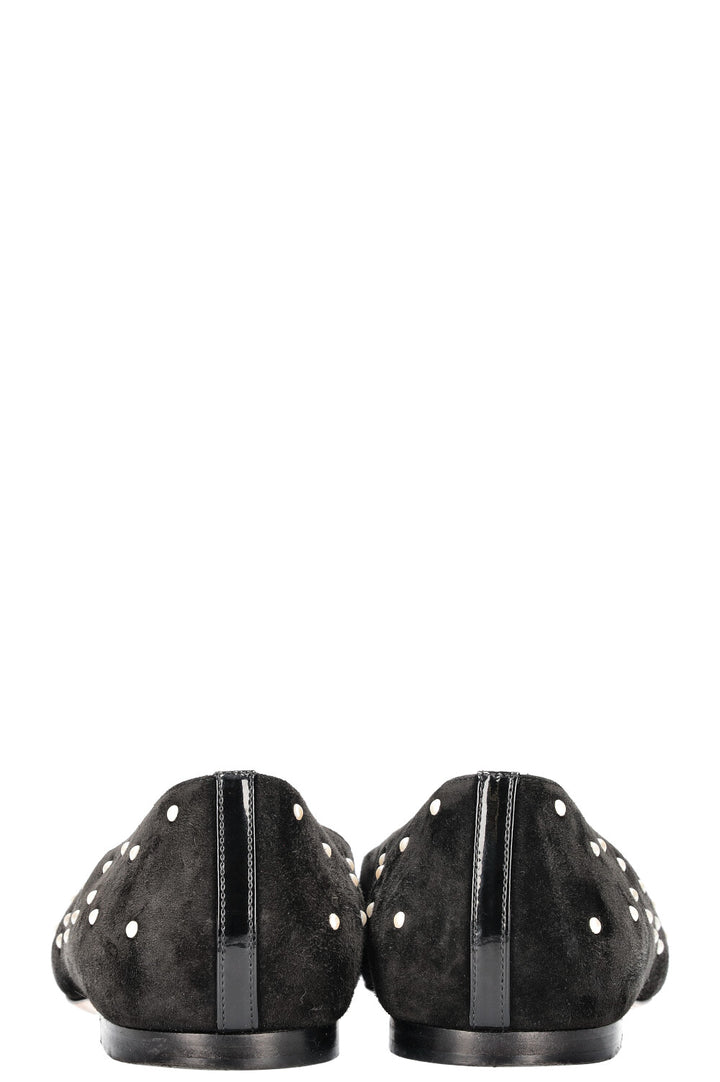 CHANEL Flats Pearls CC Cap Black