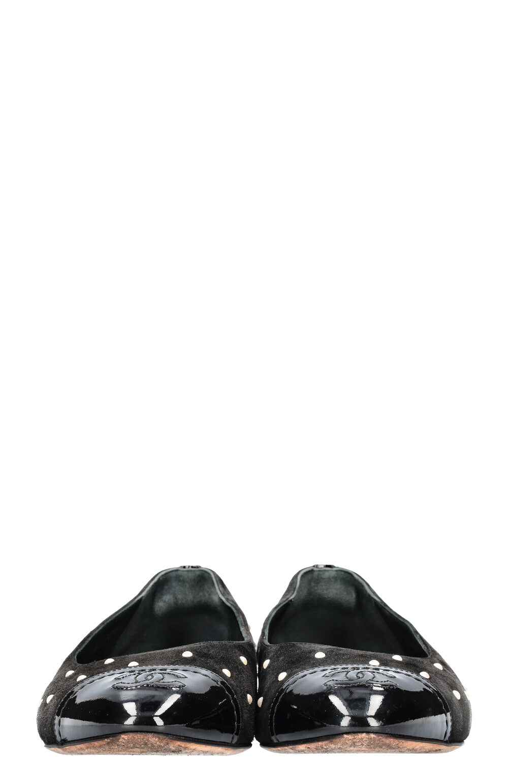 CHANEL Flats Pearls CC Cap Black