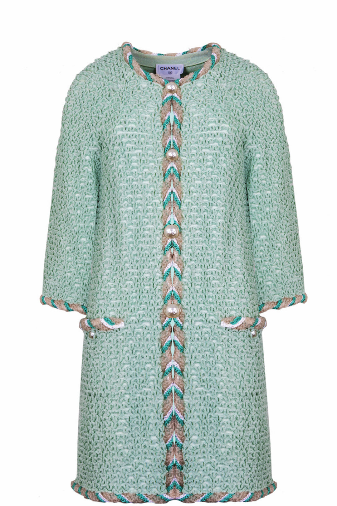 CHANEL Structured Cardigan Mint