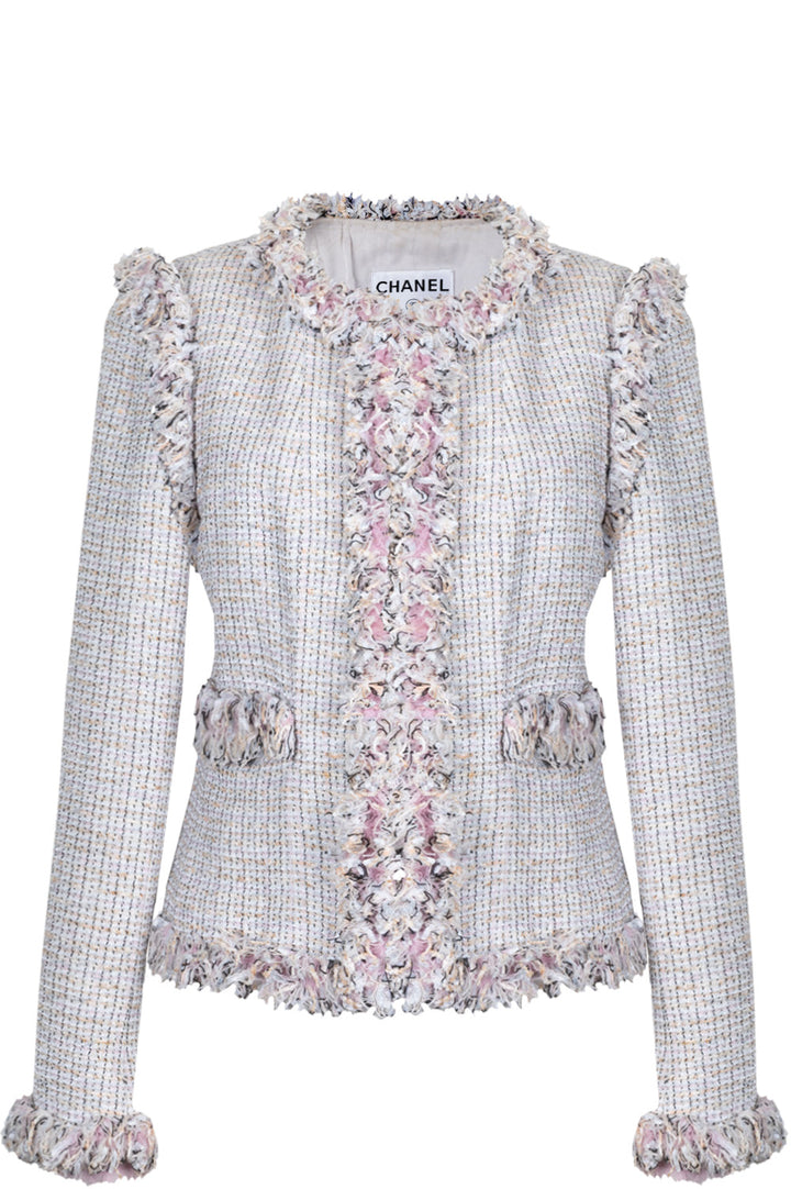 CHANEL 2004 Fringed Tweed Jacket