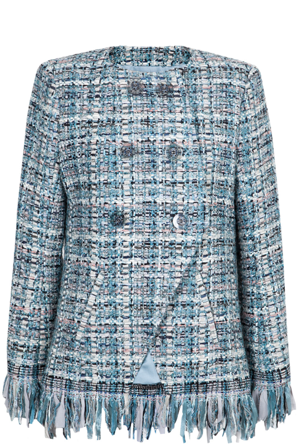 CHANEL Jacket Fantasy Tweed Blue