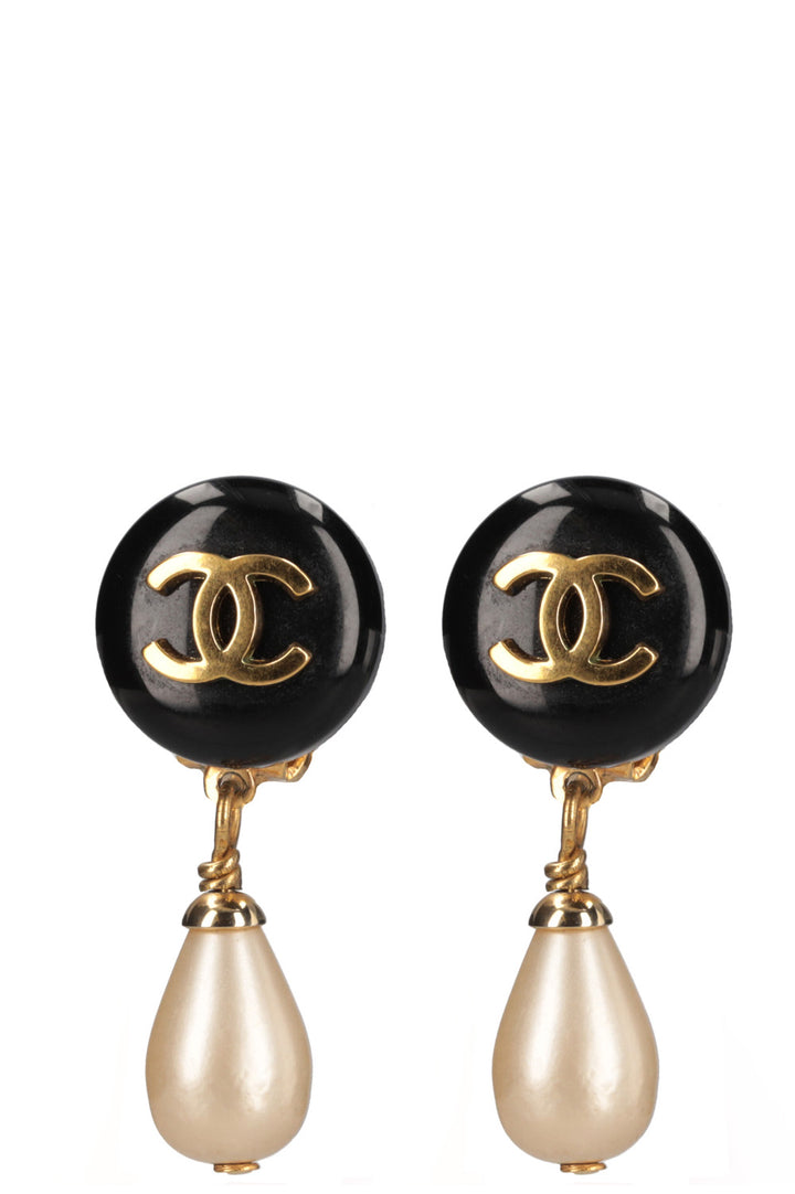 CHANEL Earrings CC with Pearl Drop 95 Printemps