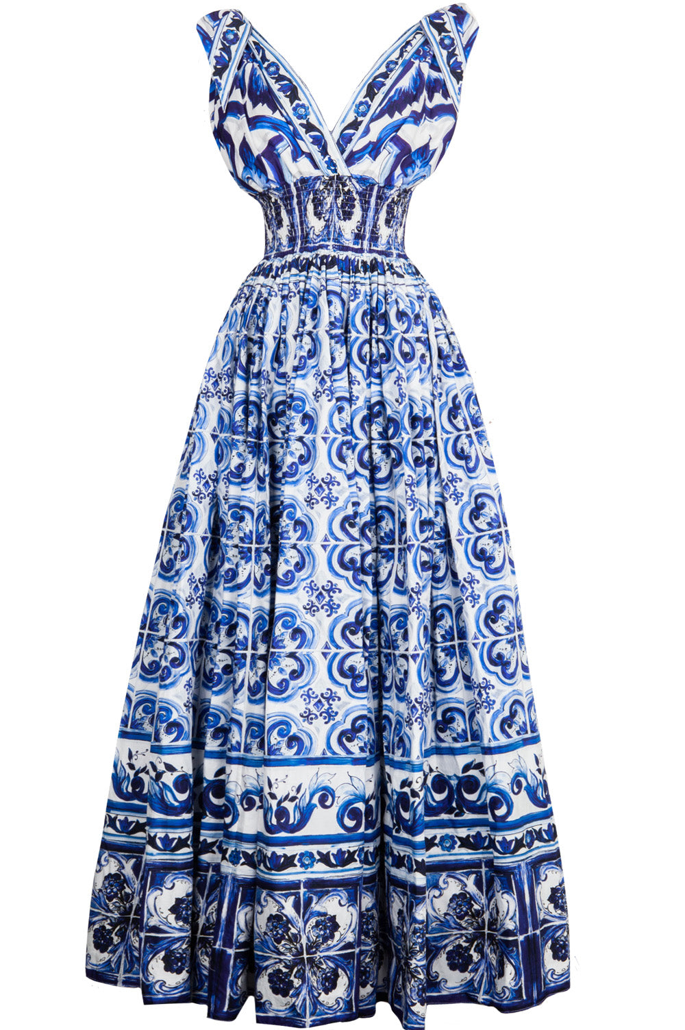 DOLCE&GABBANA Majolica Dress Blue – REAWAKE
