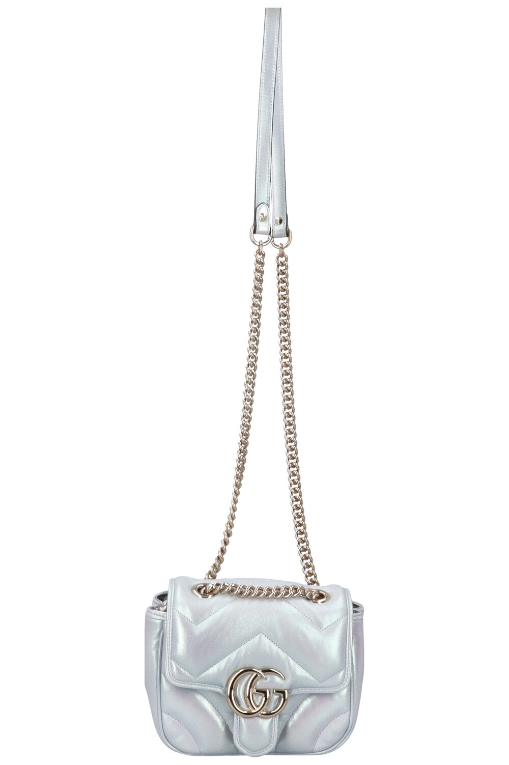 GUCCI GG Marmont Mini Shoulder Bag Blue Iridescent – REAWAKE