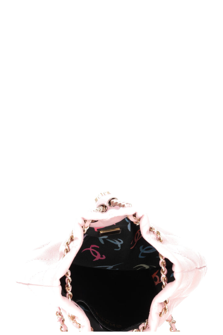 CHANEL CC Backpack Leather Pink