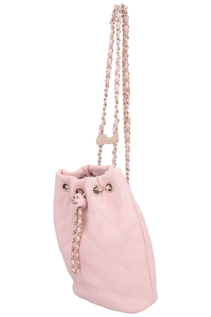 CHANEL CC Backpack Leather Pink