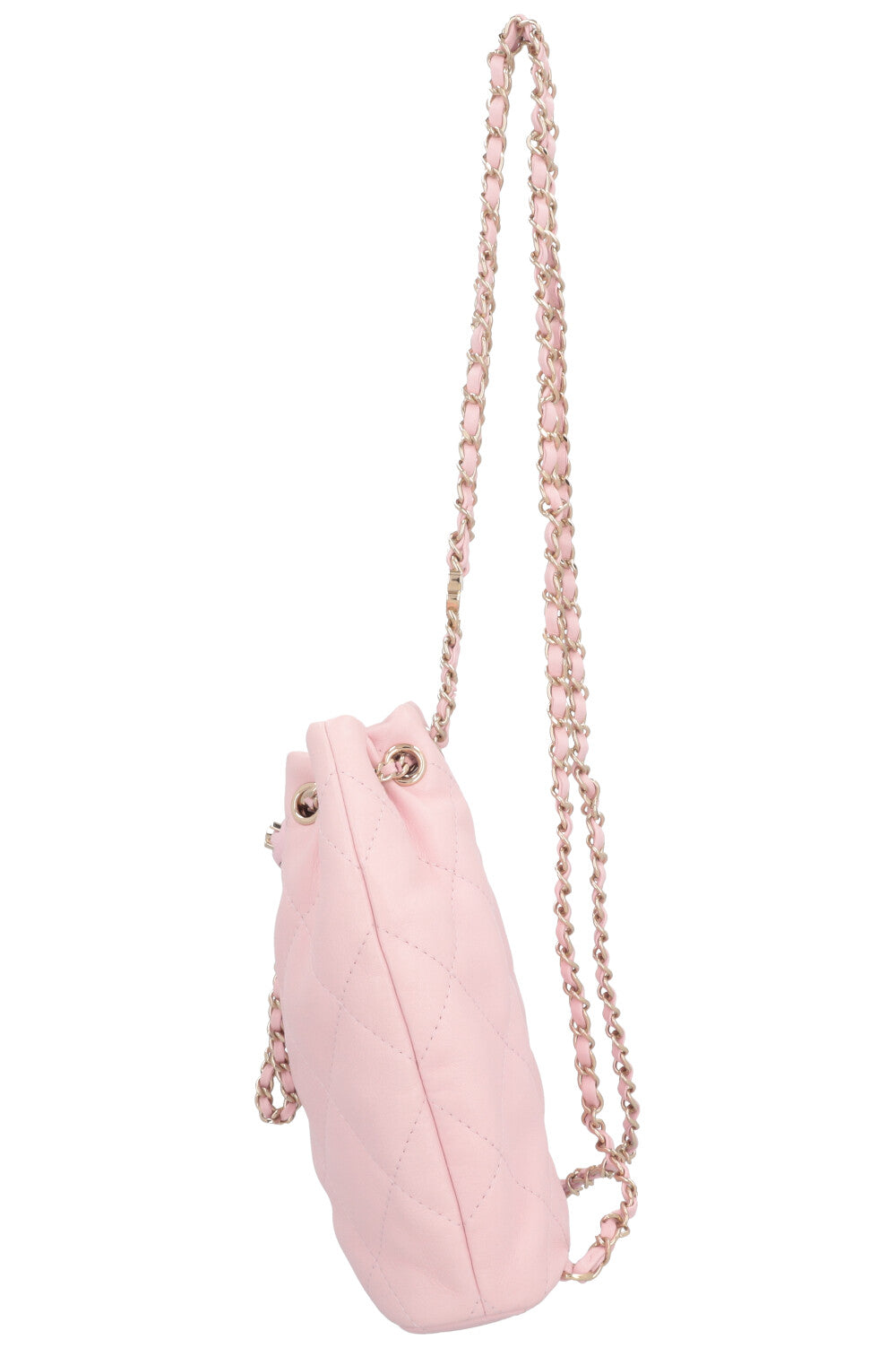 CHANEL CC Backpack Leather Pink