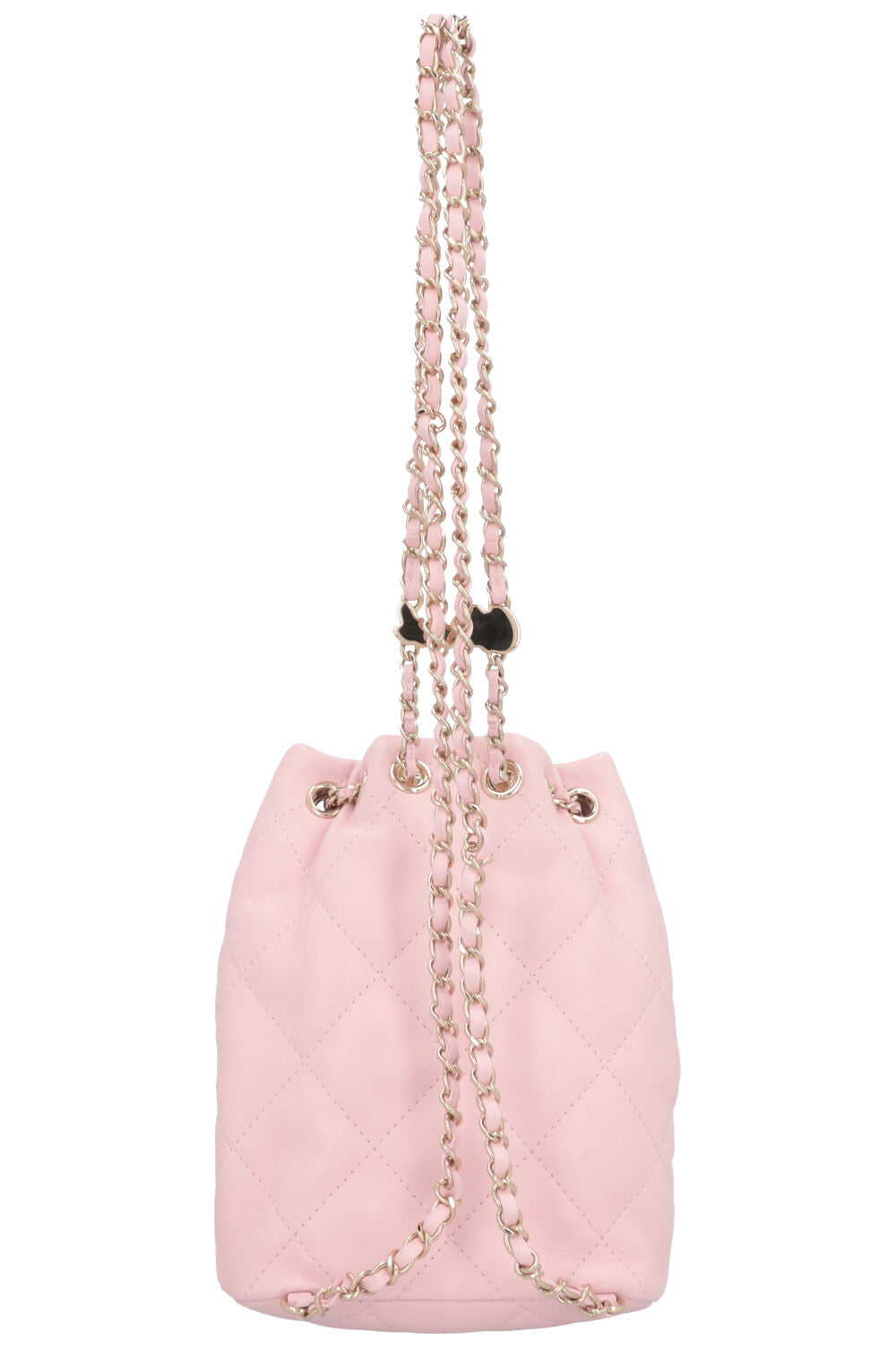 CHANEL CC Backpack Leather Pink