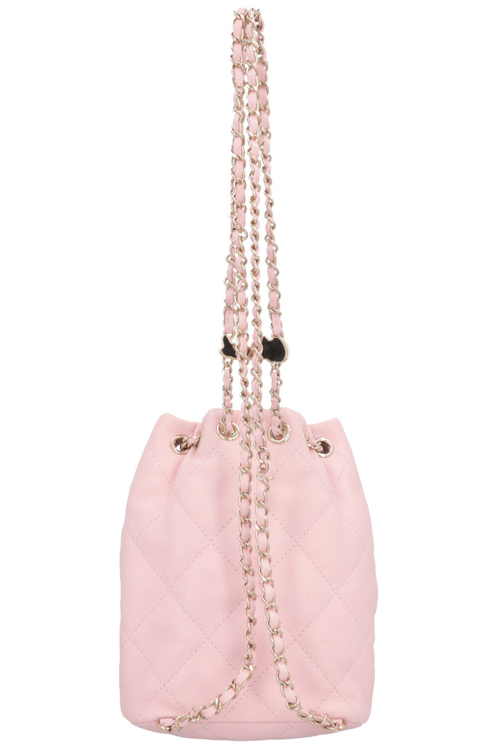 CHANEL CC Backpack Leather Pink