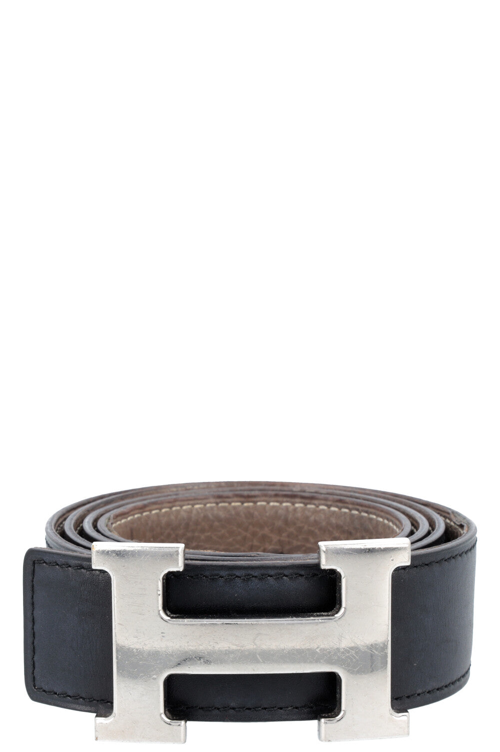 HERMÈS Constance Belt 32 Noir Etoupe