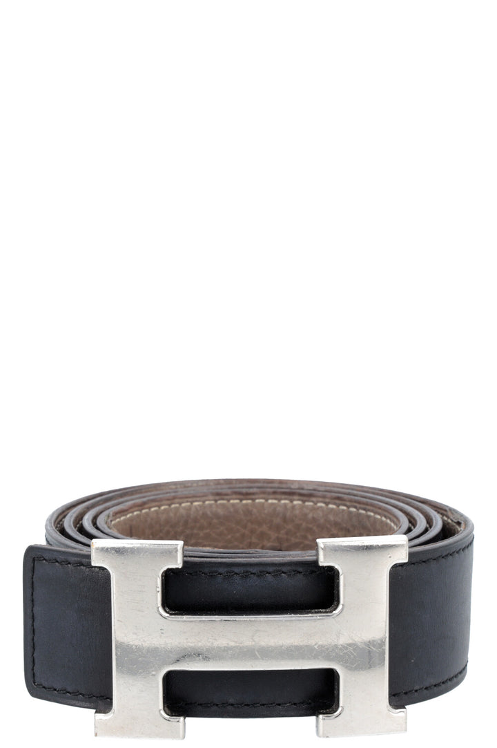 HERMÈS Constance Belt 32 Noir Etoupe