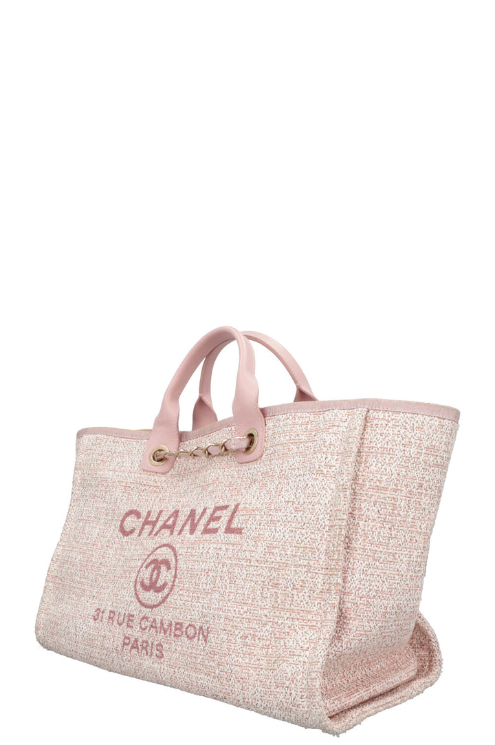 CHANEL Medium Deauville Tote Bag Pink