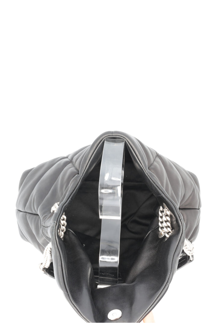 SAINT LAURENT Medium LouLou Puffer Bag Black