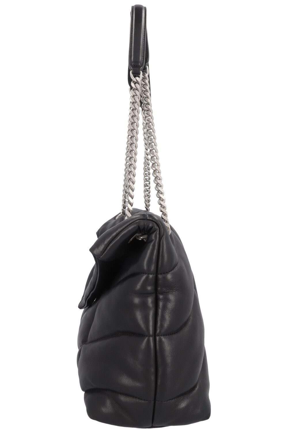 SAINT LAURENT Medium LouLou Puffer Bag Black