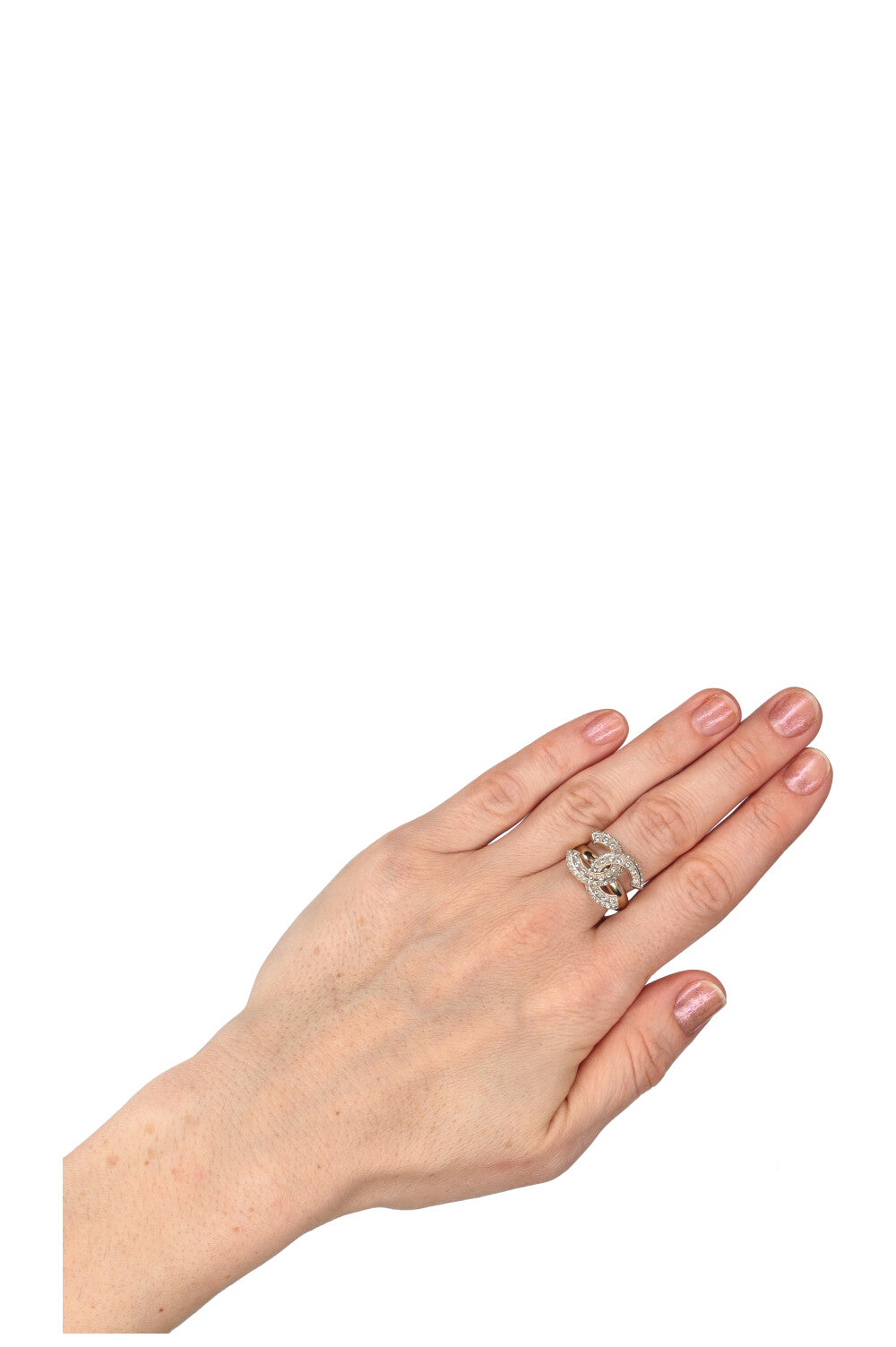 CHANEL Ring CC Rhinestones