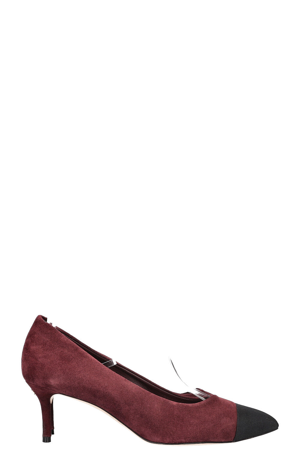 CHANEL Heels Suede Bordeaux