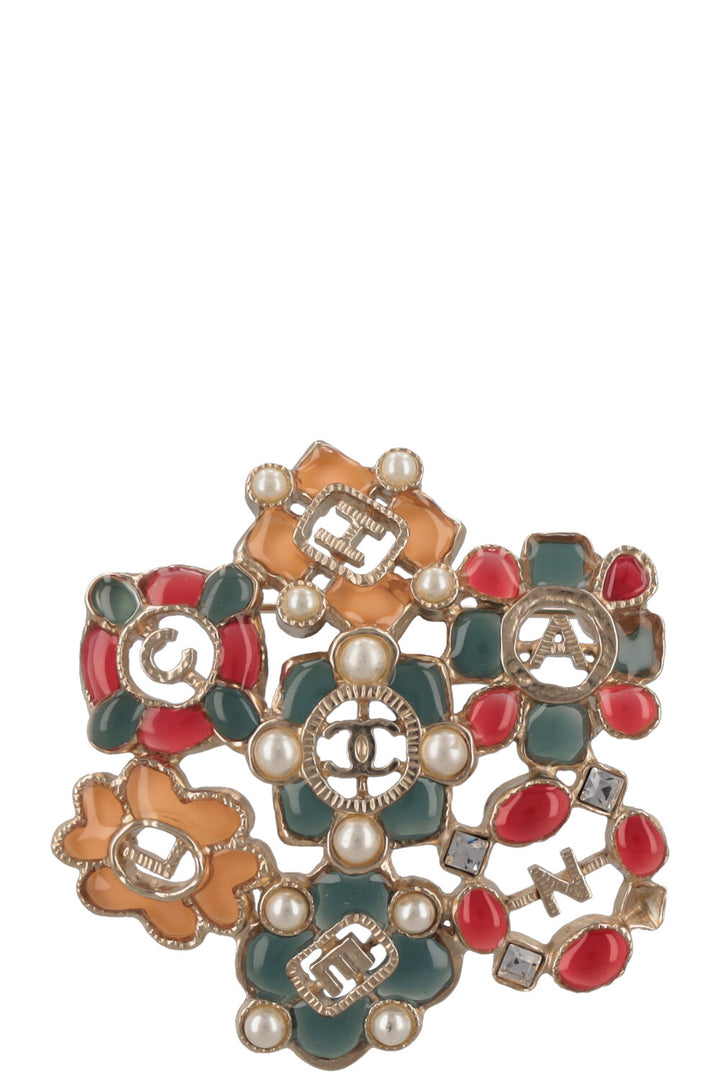 CHANEL 2013 Flower Brooch Multicolor