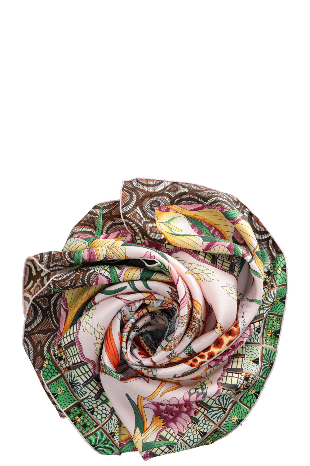 HERMÈS Carré 90 Scarf Silk Le Marche du Zambeze – REAWAKE