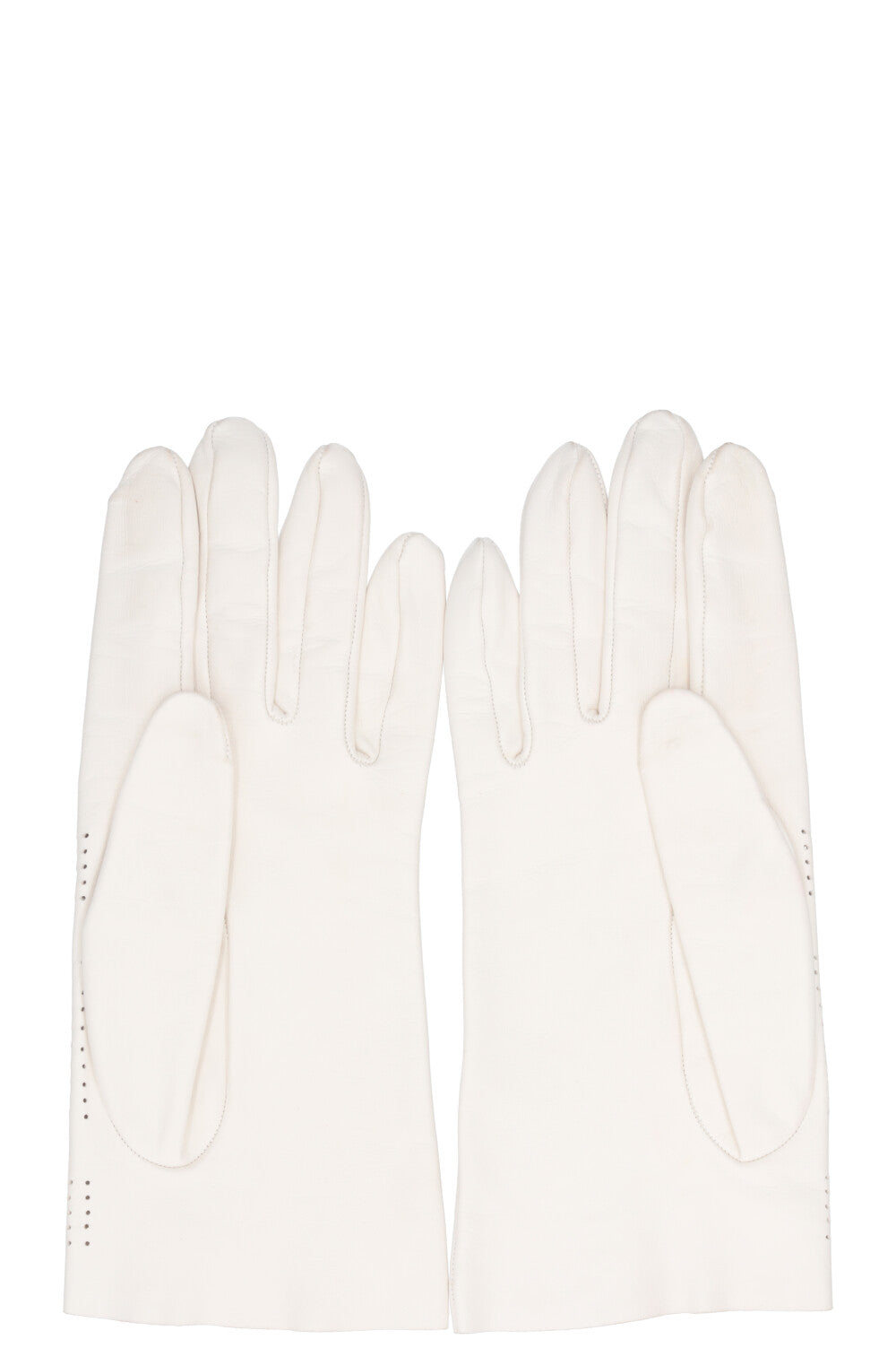 HERMÈS Laser Cut Gloves White