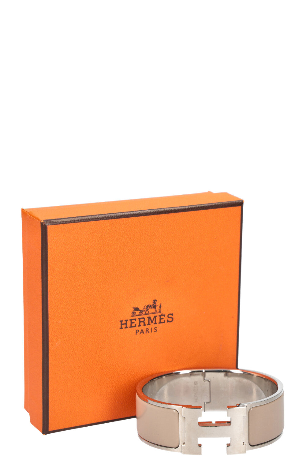 HERMÈS Bracelet Clic Clac H Marron Glacé