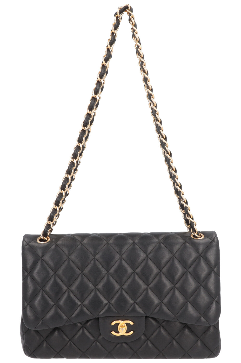 CHANEL Jumbo Classic Flap Bag Lambskin Black