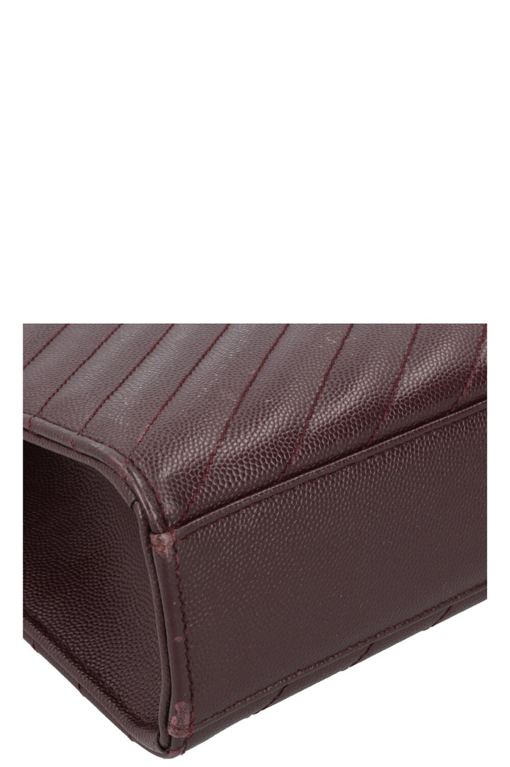 SAINT LAURENT Classic Envelope Bag Large Bordeaux