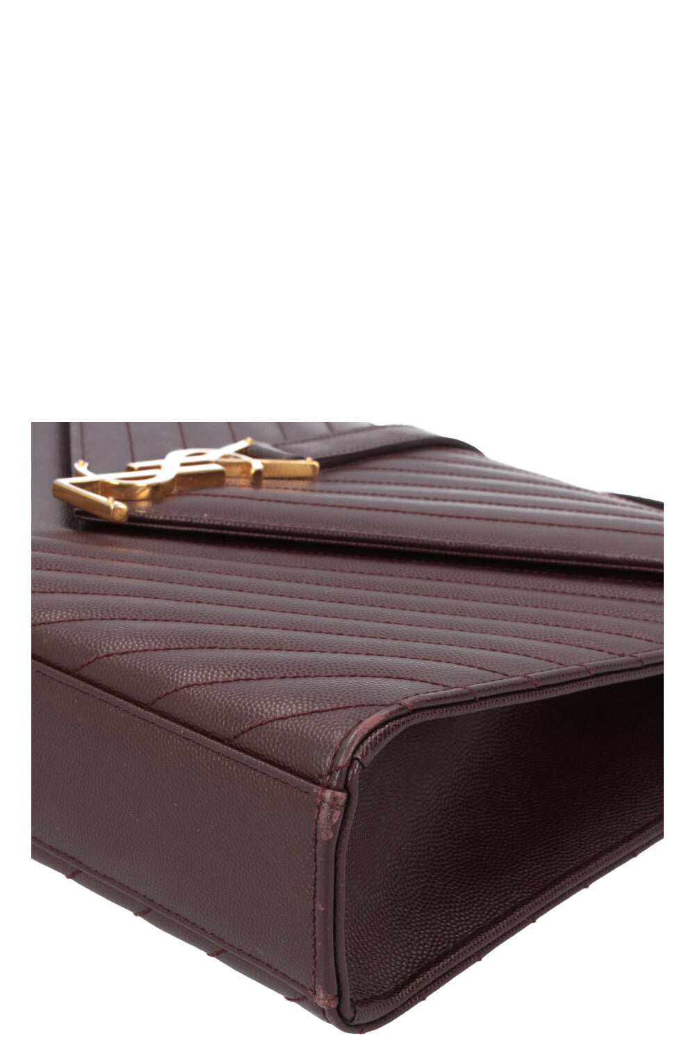 SAINT LAURENT Classic Envelope Bag Large Bordeaux