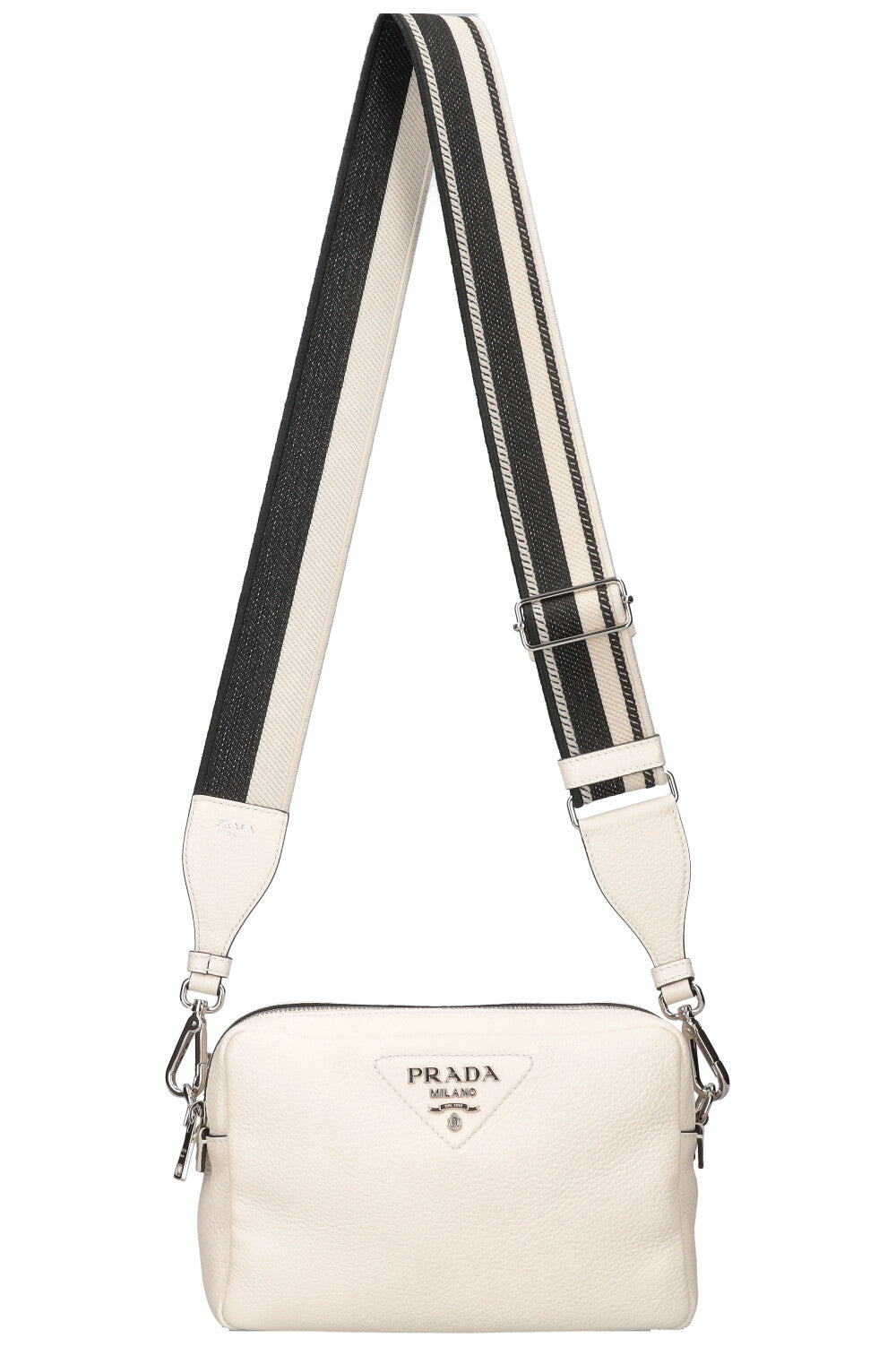 PRADA Flou Crossbody Bag White – REAWAKE