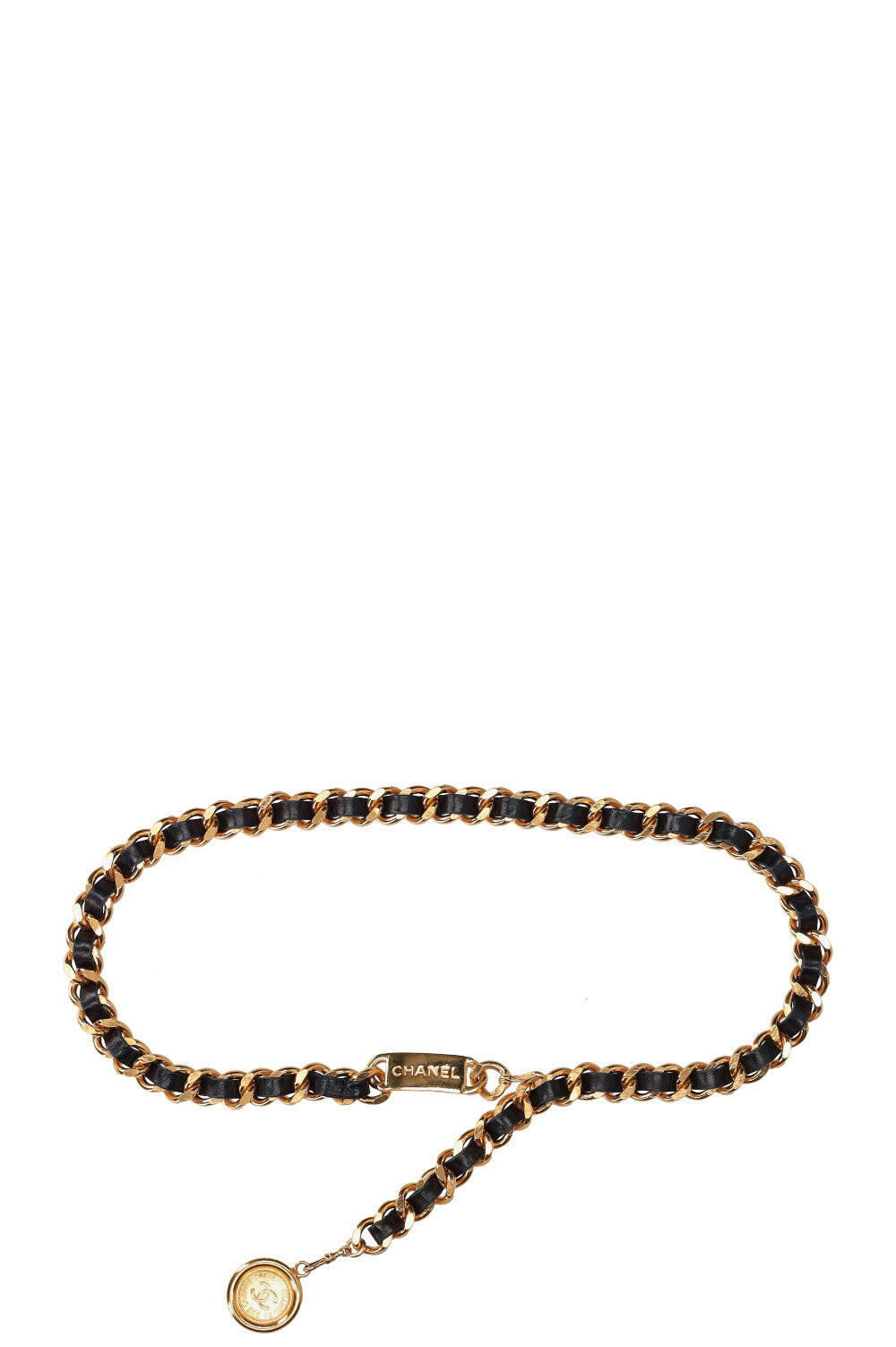 CHANEL Chain Belt Navy