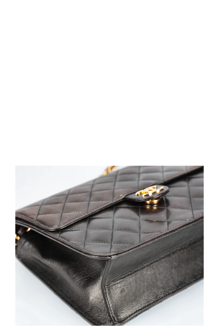 CHANEL Vintage Coco Flap Bag Brown