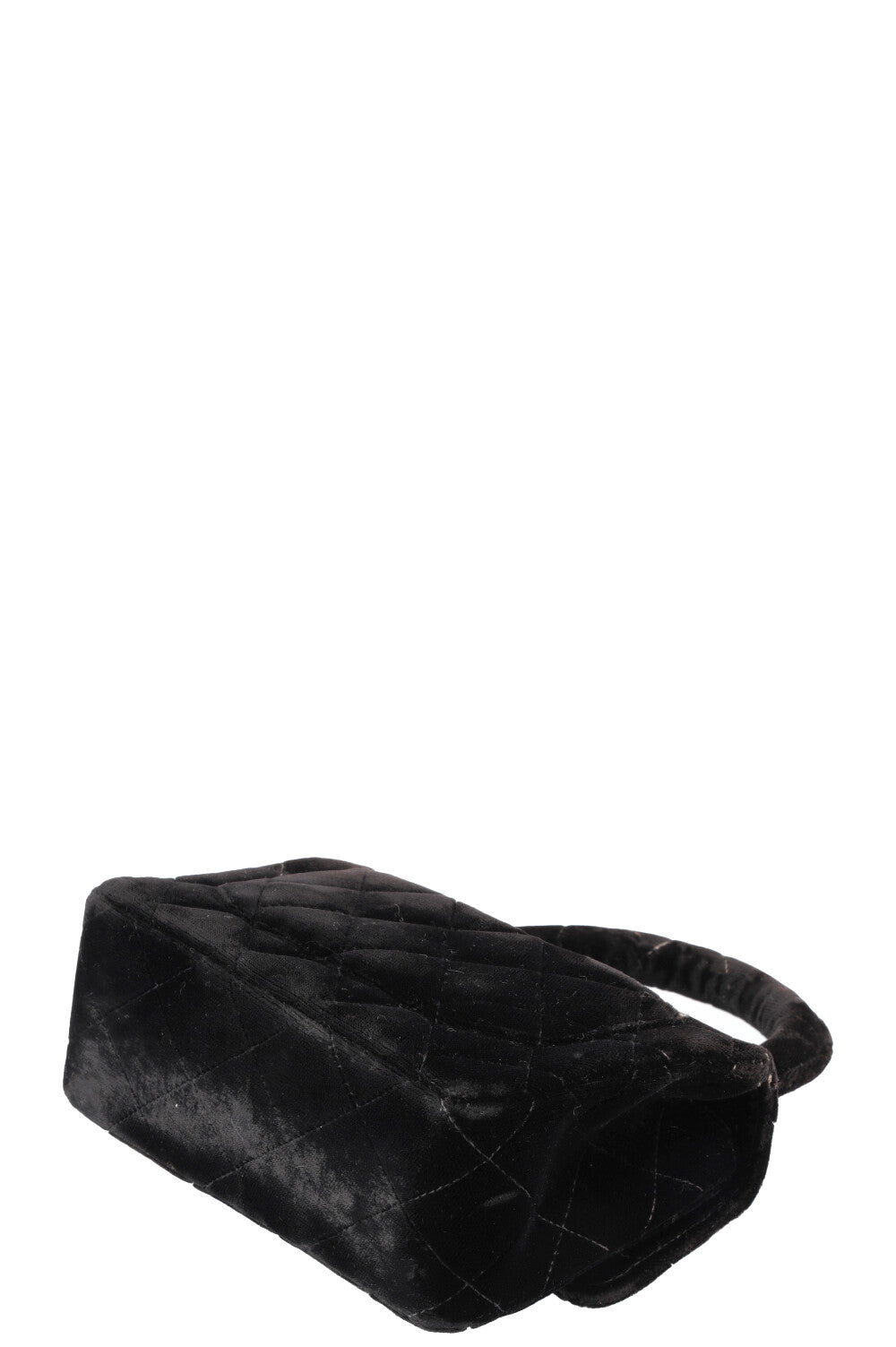 CHANEL Top Handle Mini Kelly Bag Velvet Black